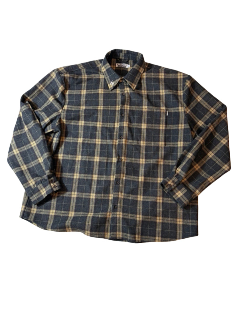 Hidden Characters Mixed Berry Wool Blend Plaid Flannel Shirt XXL Streetwear